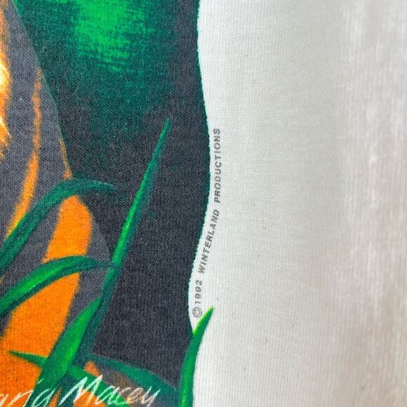 Vintage 1992 tee shirt Lifeline Siberian Tiger Hanes Beefy-T size Med - Picture 4 of 5